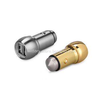 Metal Quick Charging  USB Car Charger